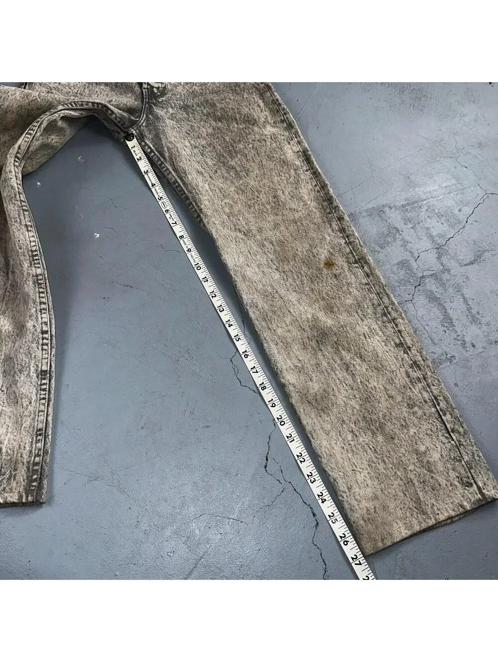 Levis 501 Vintage 80s USA XX Straight Leg Jeans Gray Acid Wash 28x30 Act 26x27